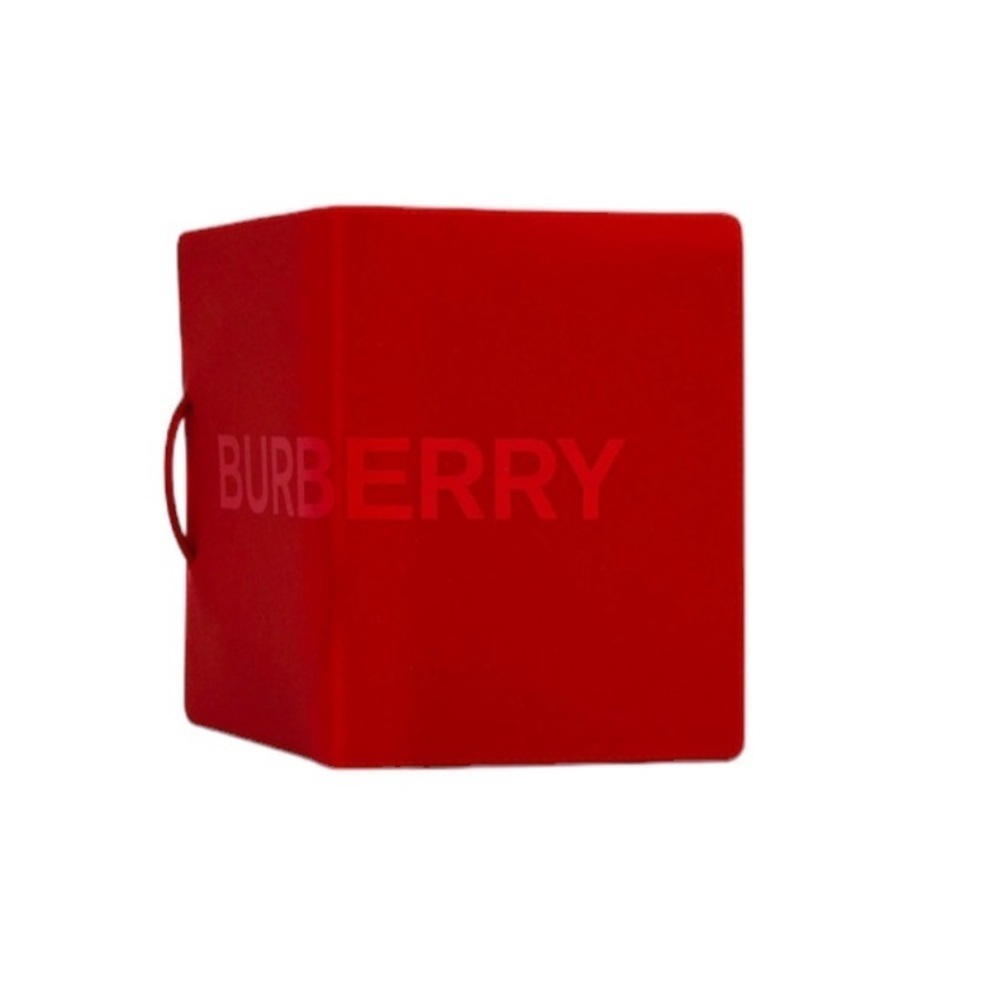 Burberry Silicone Passport Holder Rare VIP Gift Unisex Red